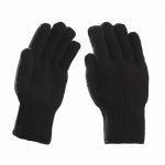 Γάντια Πλεκτά Πετσετέ Μαύρα