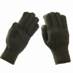 Γάντια Πλεκτά με PVC Χακί