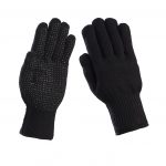 Γάντια Πλεκτά με PVC Μαύρα
