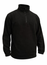 Fleece Shirt Half Zipper Μαύρο