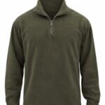 Fleece Shirt Half Zipper Χακί