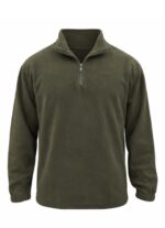 Fleece Shirt Half Zipper Χακί