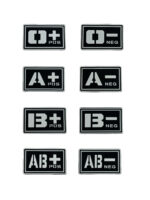 Σήματα Ομάδα Αίματος PVC Λευκό-Μαυρό